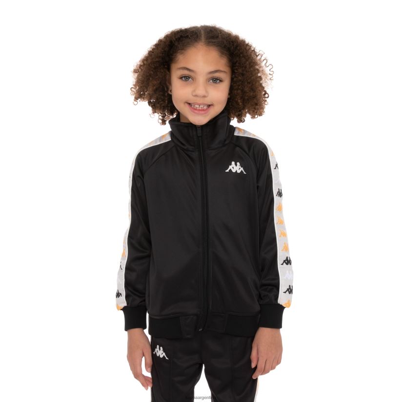 Kappa niños chaqueta deportiva 222 banda dullo 2 para niños humo negro 2FJJXV424