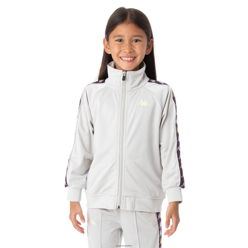 Kappa niños chaqueta deportiva 222 banda dullo para niños gris plata 2FJJXV446