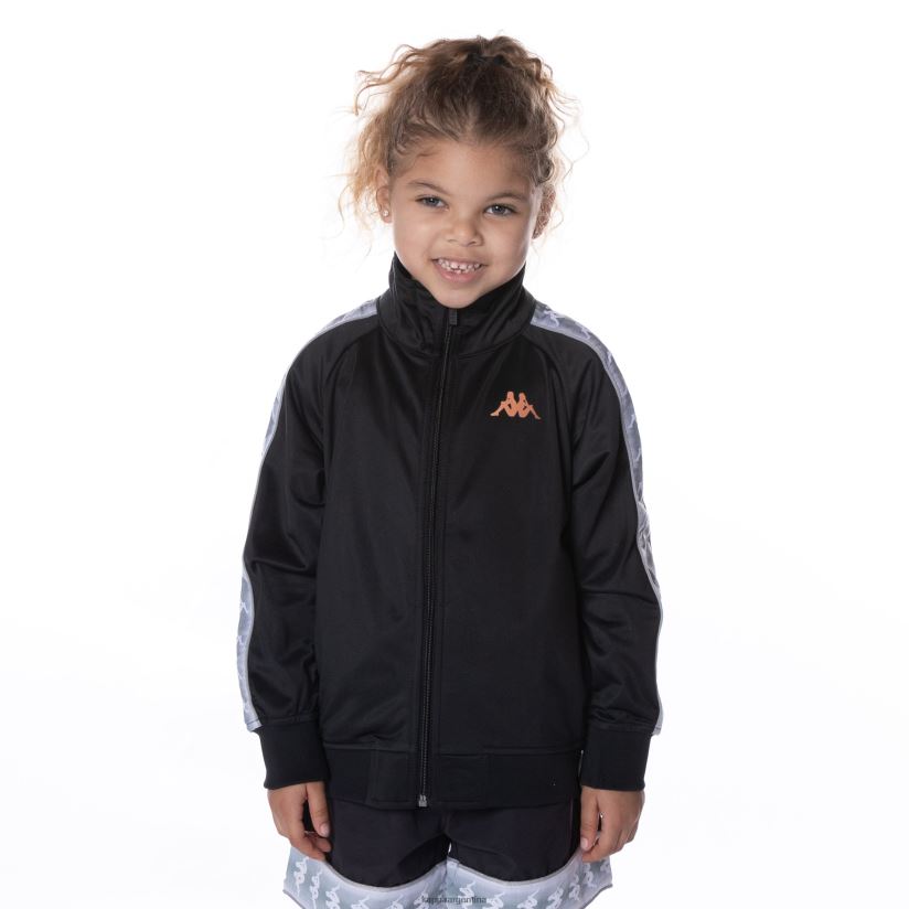 Kappa niños chaqueta deportiva 222 banda ganniston para niños negro azabache 2FJJXV398