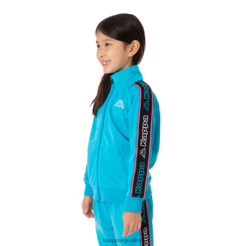 Kappa niños chaqueta deportiva artem 2 con cinta del logo para niños azul 2FJJXV449