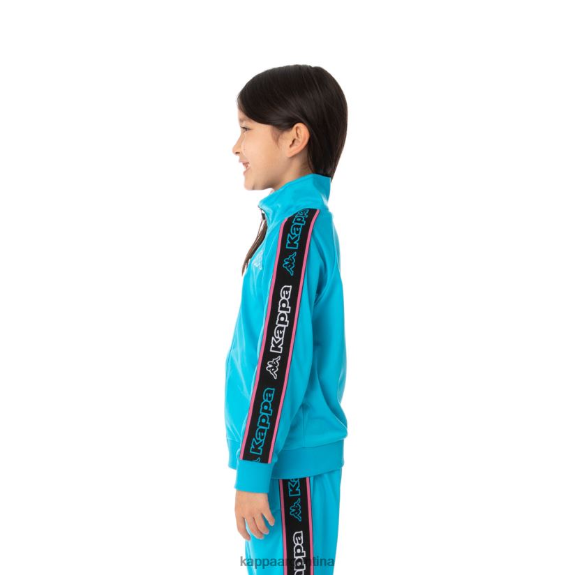Kappa niños chaqueta deportiva artem 2 con cinta del logo para niños azul 2FJJXV449