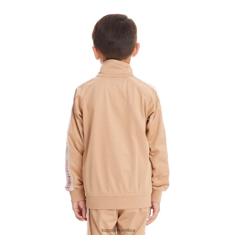 Kappa niños chaqueta deportiva artem 2 con cinta del logo para niños beige 2FJJXV426
