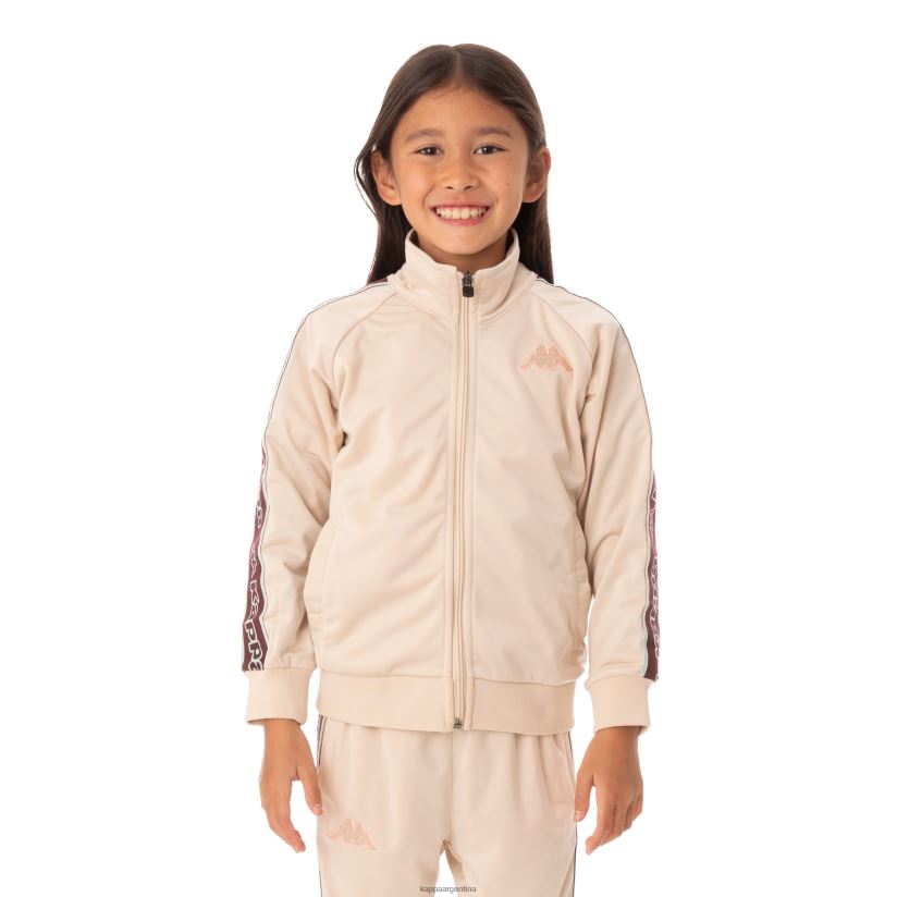 Kappa niños chaqueta deportiva artem 2 con cinta del logo para niños beige 2FJJXV442