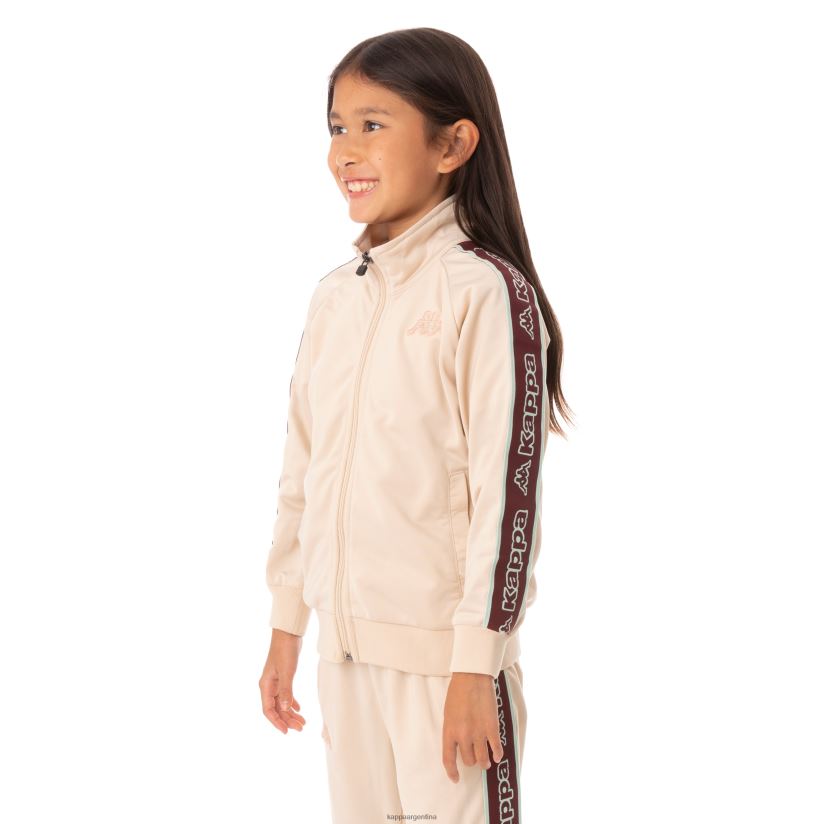 Kappa niños chaqueta deportiva artem 2 con cinta del logo para niños beige 2FJJXV442