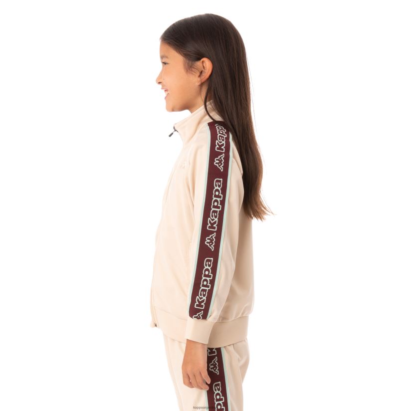 Kappa niños chaqueta deportiva artem 2 con cinta del logo para niños beige 2FJJXV442