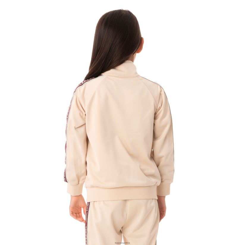 Kappa niños chaqueta deportiva artem 2 con cinta del logo para niños beige 2FJJXV442