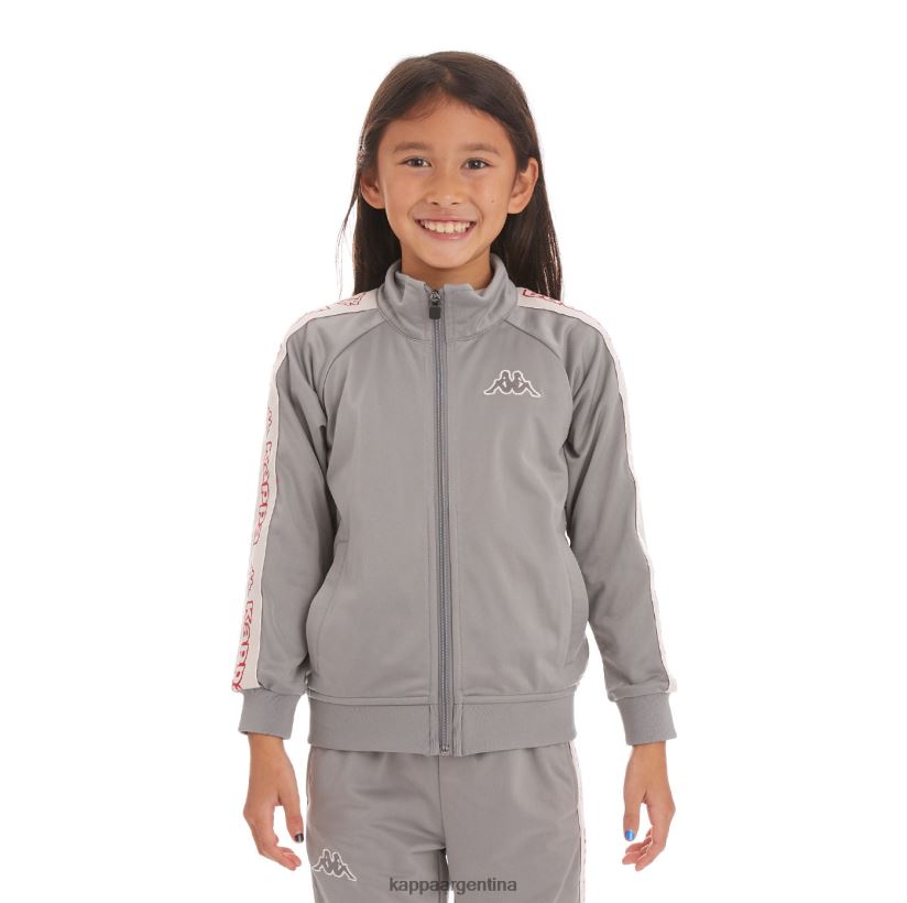 Kappa niños chaqueta deportiva artem 2 con cinta del logo para niños gris 2FJJXV433