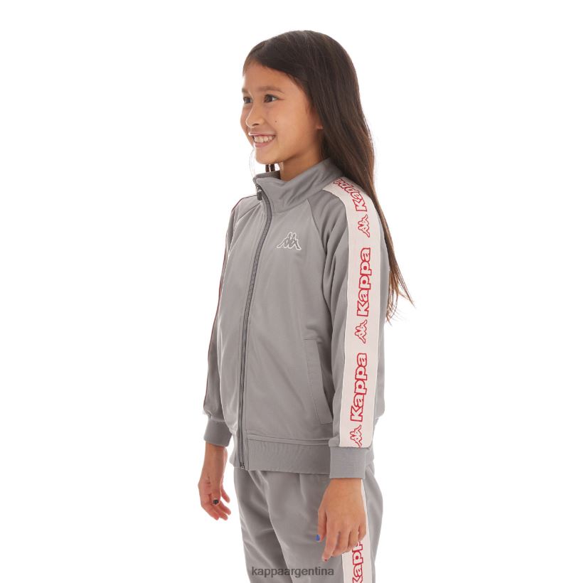 Kappa niños chaqueta deportiva artem 2 con cinta del logo para niños gris 2FJJXV433