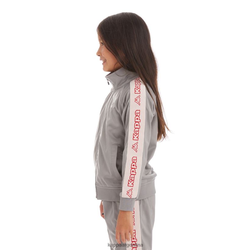 Kappa niños chaqueta deportiva artem 2 con cinta del logo para niños gris 2FJJXV433