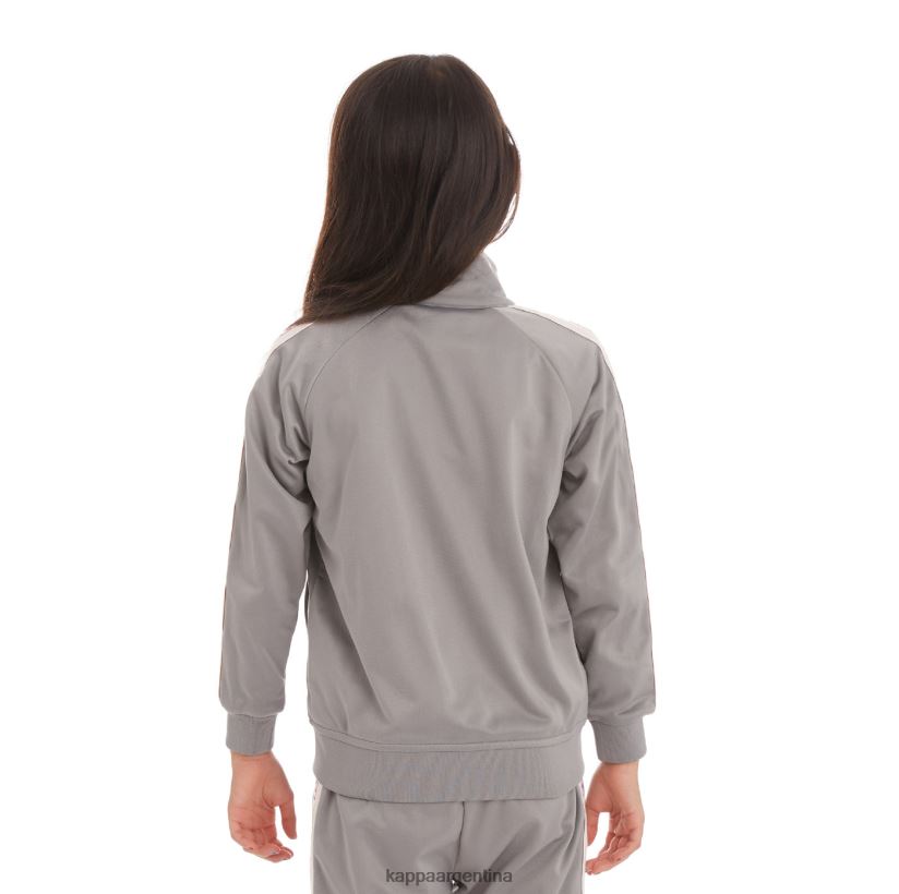 Kappa niños chaqueta deportiva artem 2 con cinta del logo para niños gris 2FJJXV433