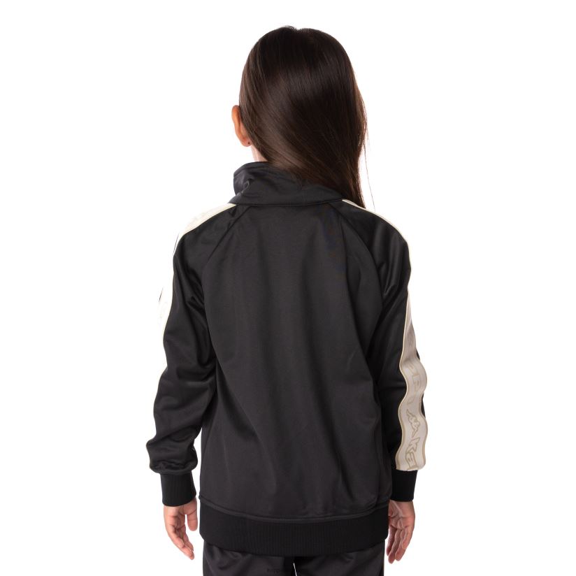 Kappa niños chaqueta deportiva artem 2 con cinta del logo para niños humo negro 2FJJXV404