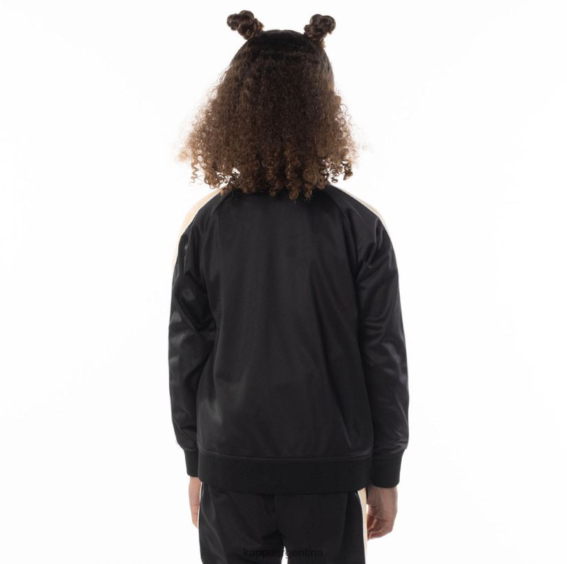 Kappa niños chaqueta deportiva artem 2 con cinta del logo para niños humo negro naranja 2FJJXV410