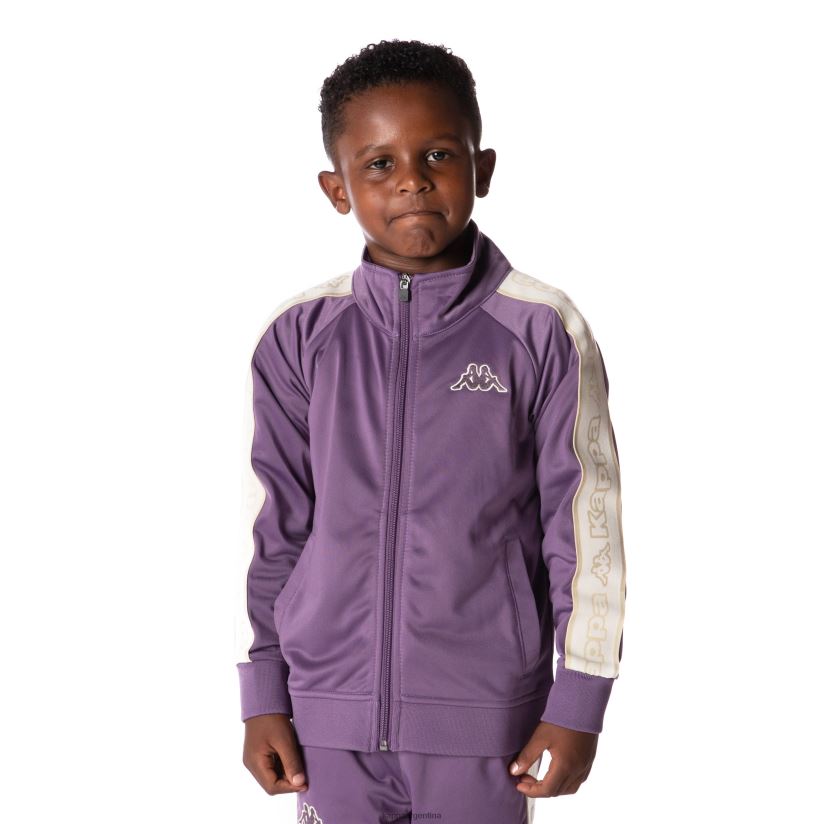 Kappa niños chaqueta deportiva artem 2 con cinta del logo para niños púrpura 2FJJXV402