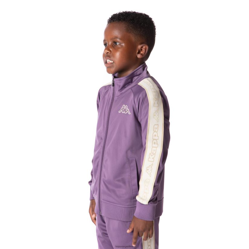 Kappa niños chaqueta deportiva artem 2 con cinta del logo para niños púrpura 2FJJXV402