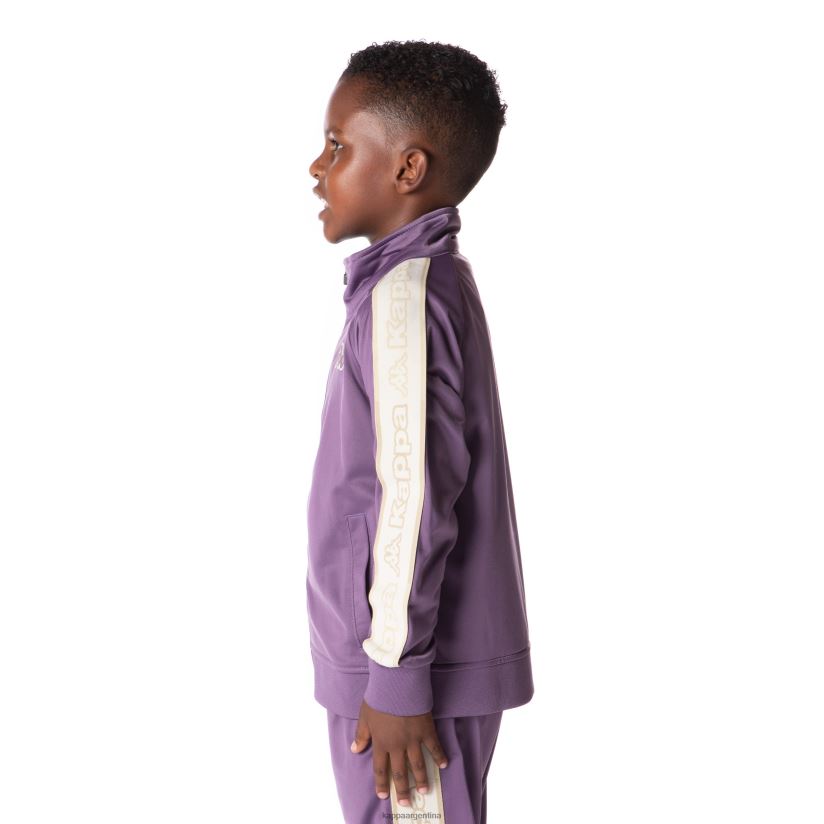 Kappa niños chaqueta deportiva artem 2 con cinta del logo para niños púrpura 2FJJXV402