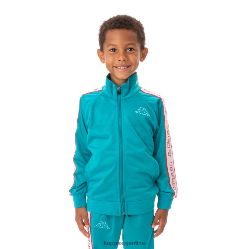 Kappa niños chaqueta deportiva artem 2 con cinta del logo para niños pavo real 2FJJXV441
