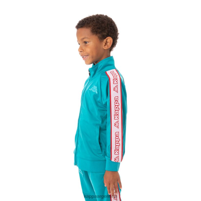 Kappa niños chaqueta deportiva artem 2 con cinta del logo para niños pavo real 2FJJXV441