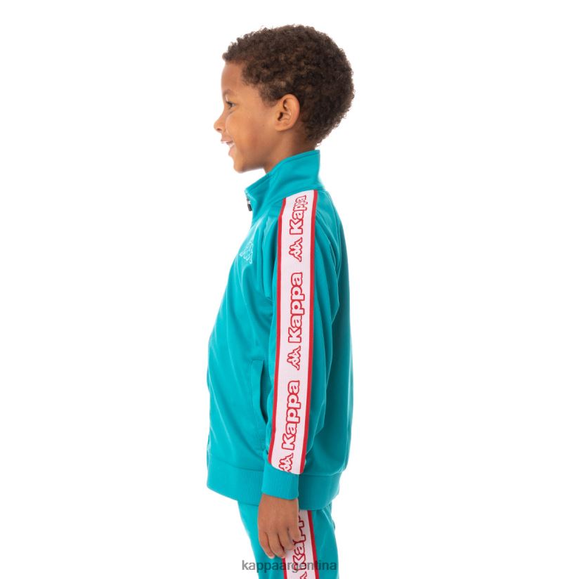 Kappa niños chaqueta deportiva artem 2 con cinta del logo para niños pavo real 2FJJXV441