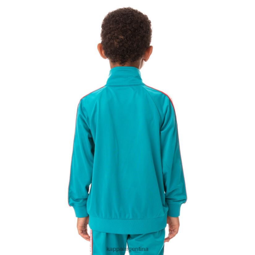Kappa niños chaqueta deportiva artem 2 con cinta del logo para niños pavo real 2FJJXV441