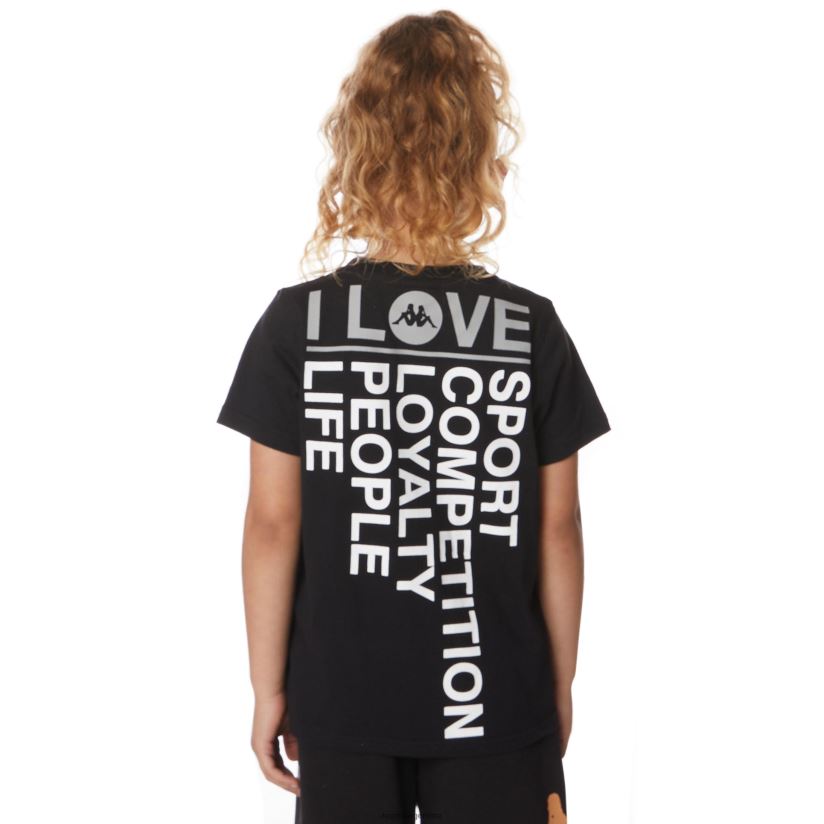 Kappa niños camiseta bytom auténtica para niños azabache negro 2FJJXV642