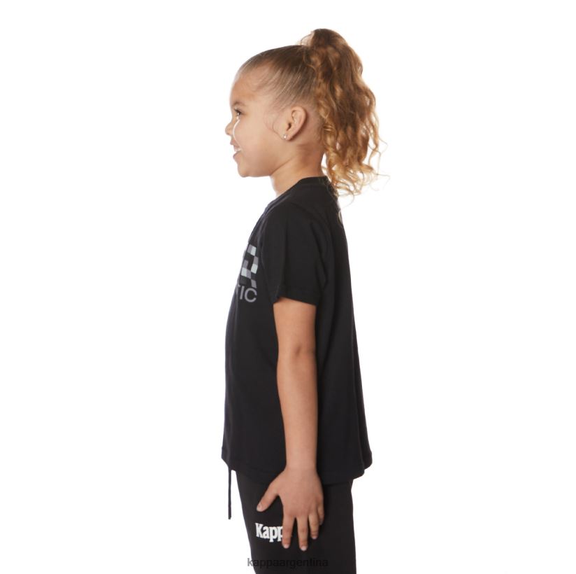 Kappa niños camiseta de río auténtica para niños azabache negro 2FJJXV646