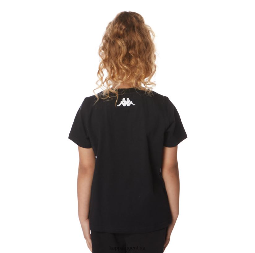 Kappa niños camiseta de río auténtica para niños azabache negro 2FJJXV646