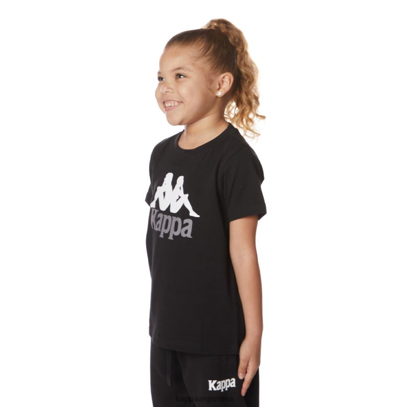 Kappa niños camiseta estessi niños auténtica azabache negro 2FJJXV643