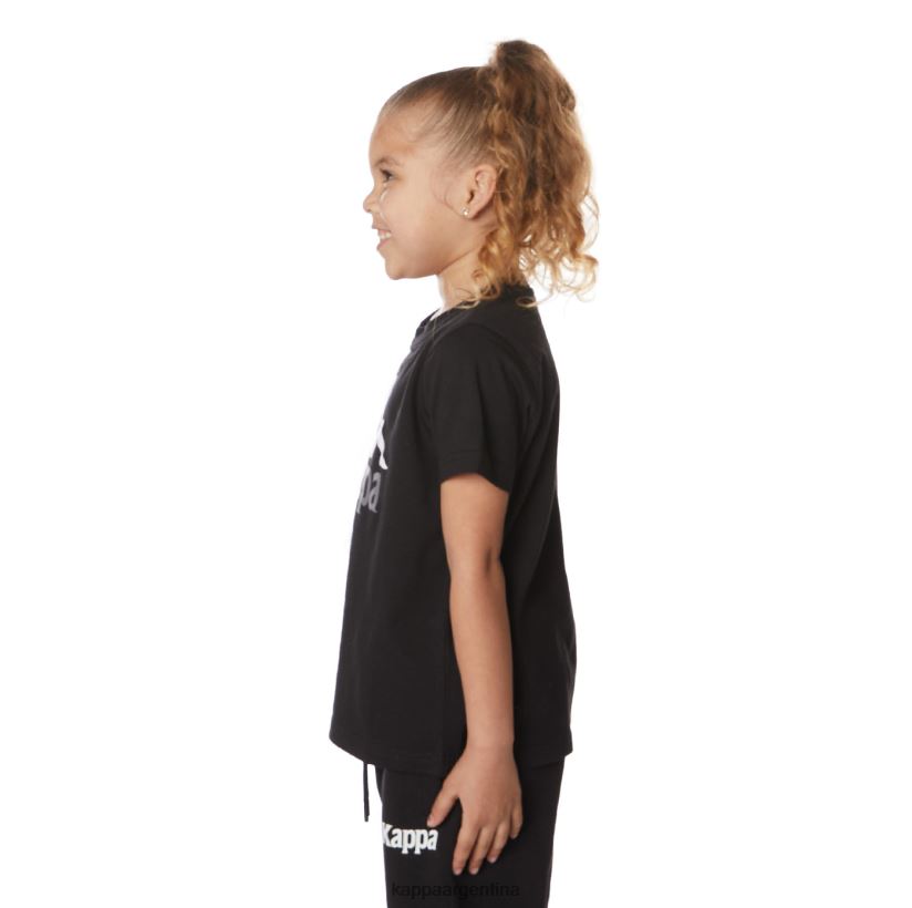 Kappa niños camiseta estessi niños auténtica azabache negro 2FJJXV643