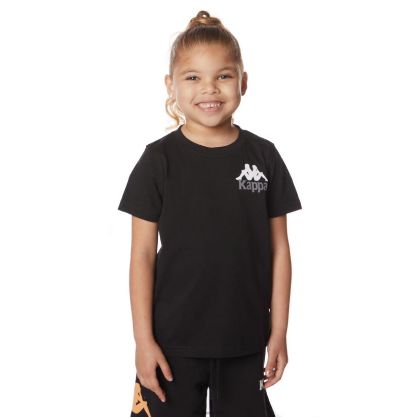 Kappa niños camiseta niños authentic ables azabache negro 2FJJXV640