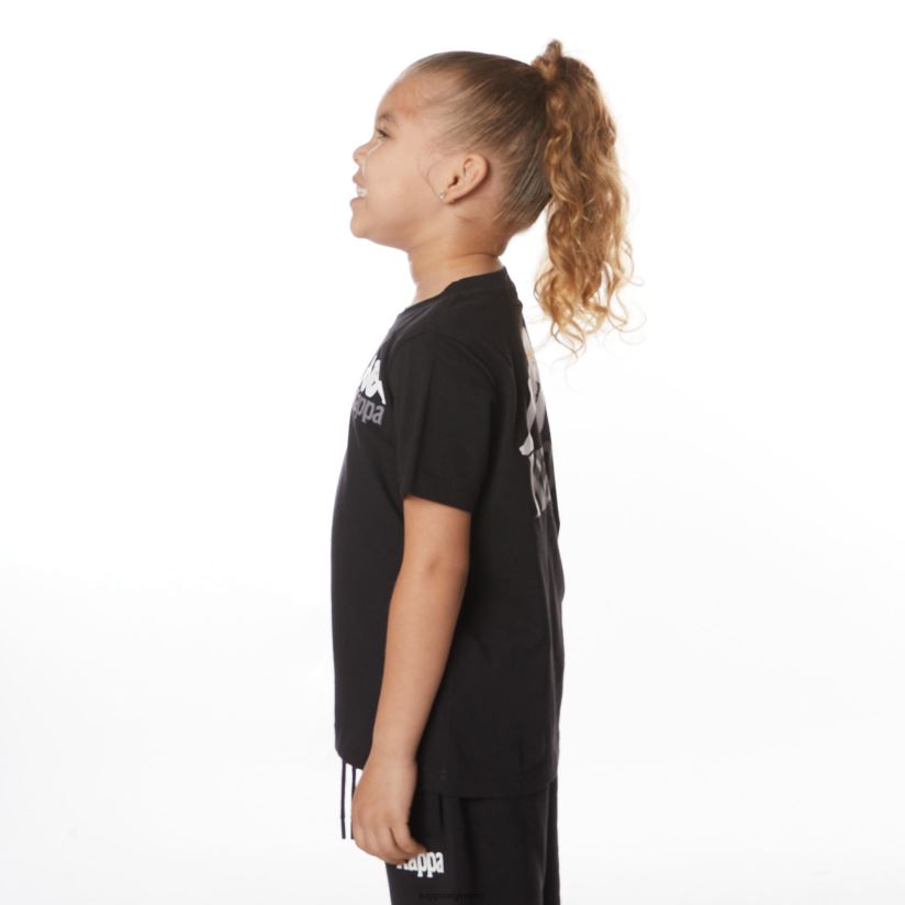 Kappa niños camiseta niños authentic ables azabache negro 2FJJXV640