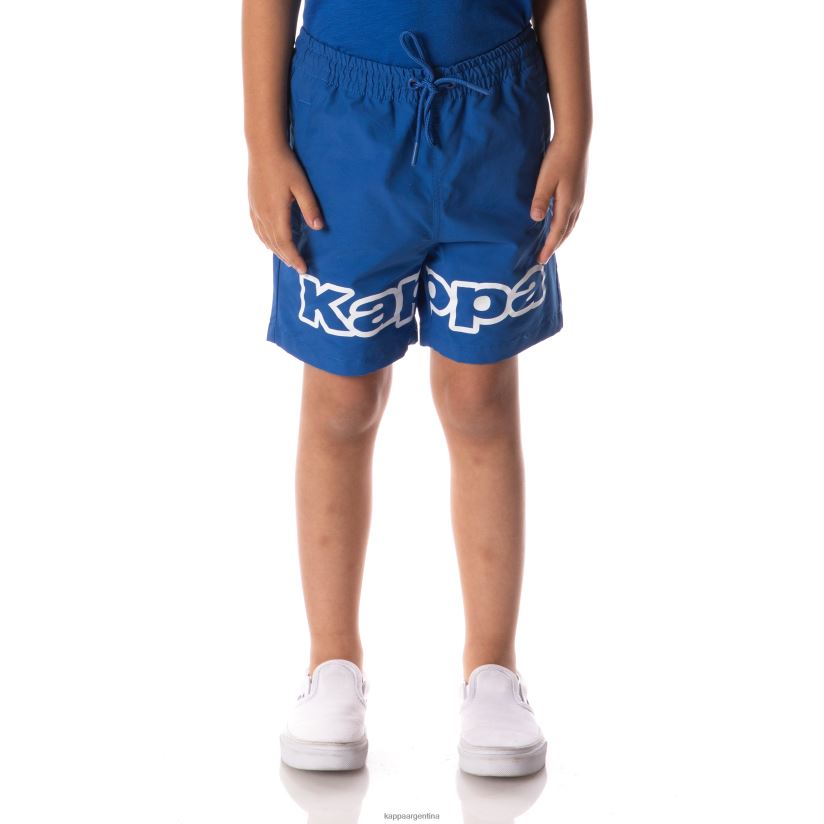 Kappa niños shorts con cinta del logo azul 2FJJXV621