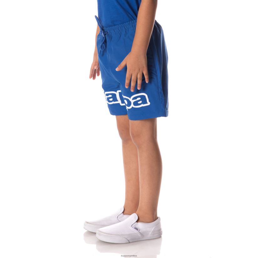 Kappa niños shorts con cinta del logo azul 2FJJXV621