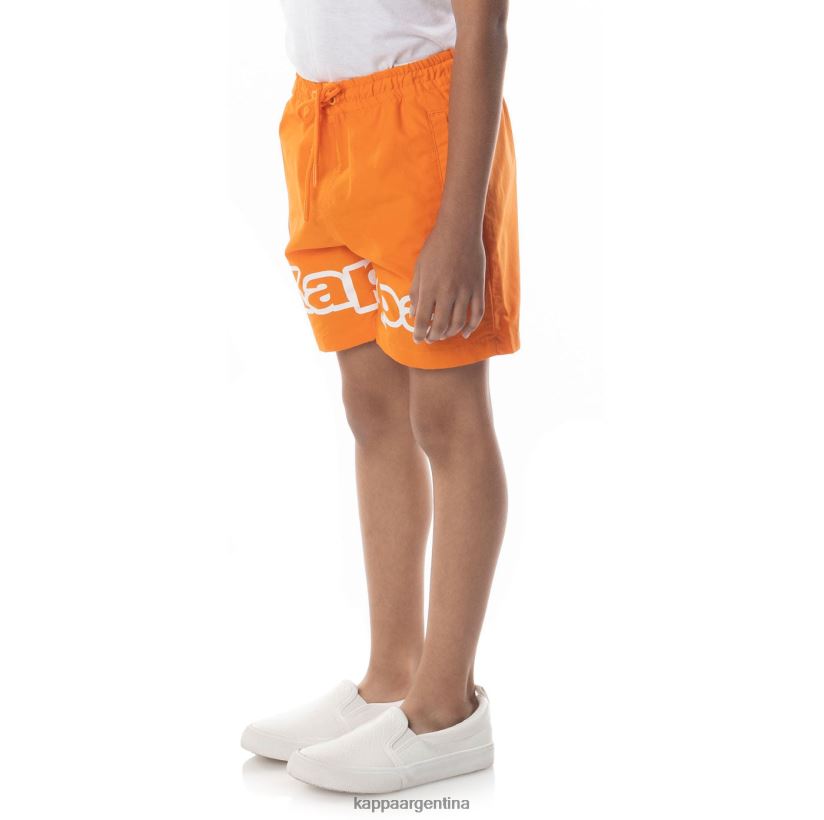 Kappa niños shorts con cinta del logo naranja 2FJJXV624