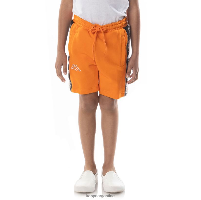 Kappa niños shorts con cinta del logo naranja 2FJJXV625