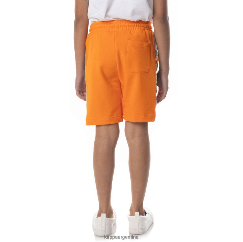 Kappa niños shorts con cinta del logo naranja 2FJJXV625