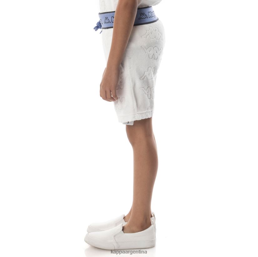 Kappa niños shorts eko con cinta del logo para niños blanco azul 2FJJXV616