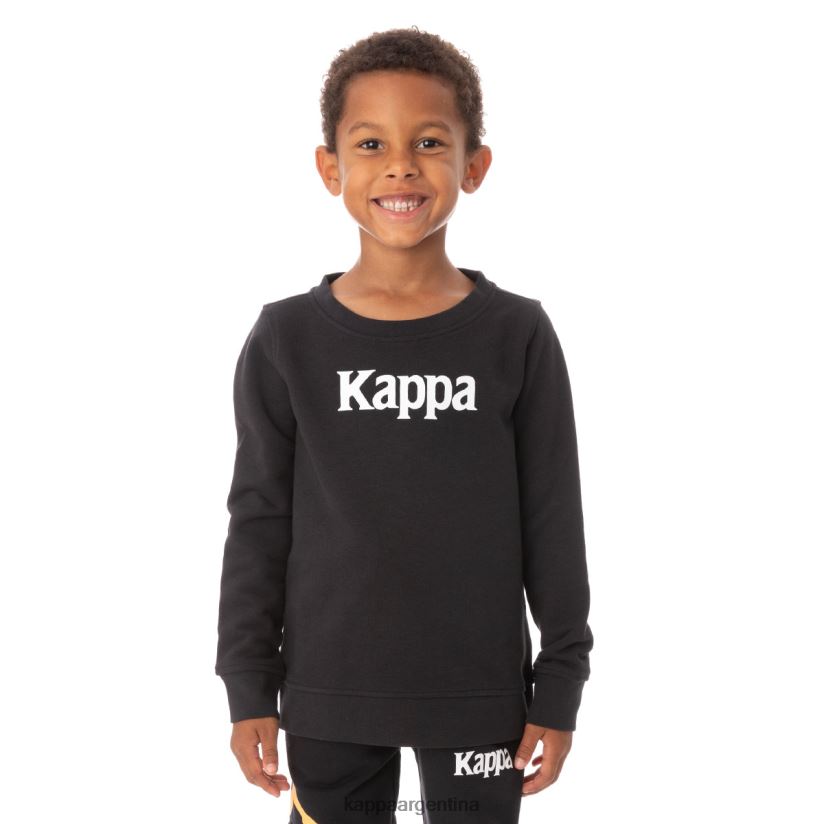Kappa niños sudadera emmen auténtica para niños humo negro 2FJJXV638