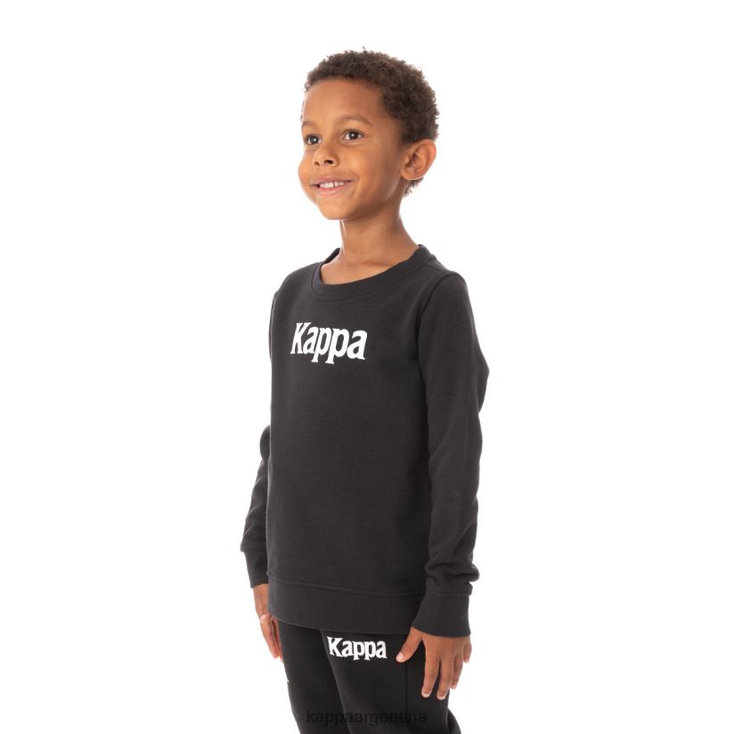 Kappa niños sudadera emmen auténtica para niños humo negro 2FJJXV638