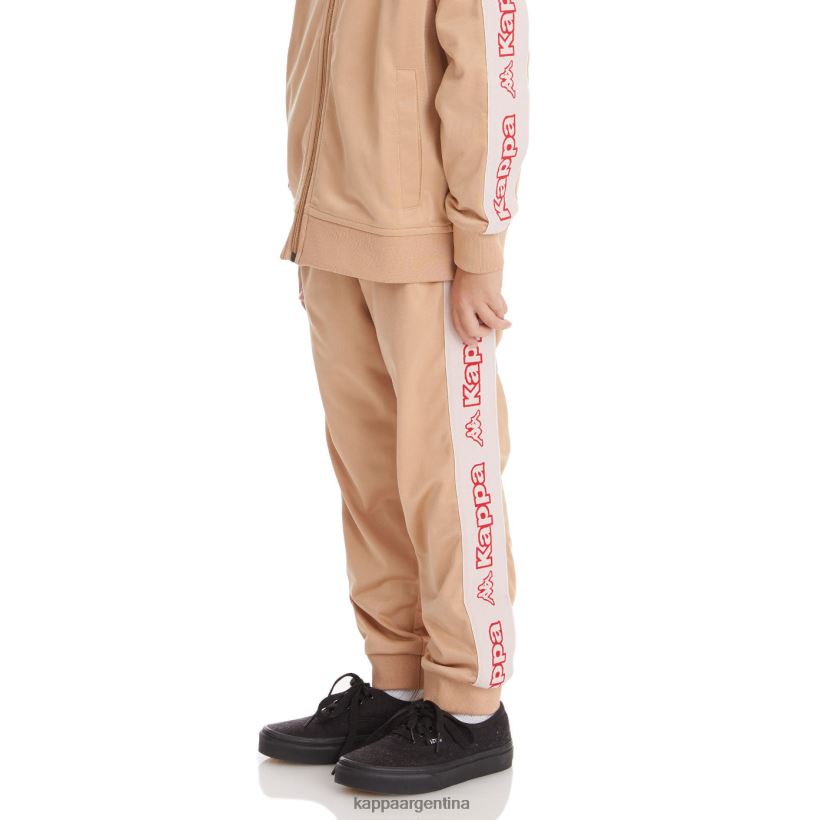 Kappa niños pantalones de chándal alic 2 con cinta del logo para niños beige 2FJJXV478