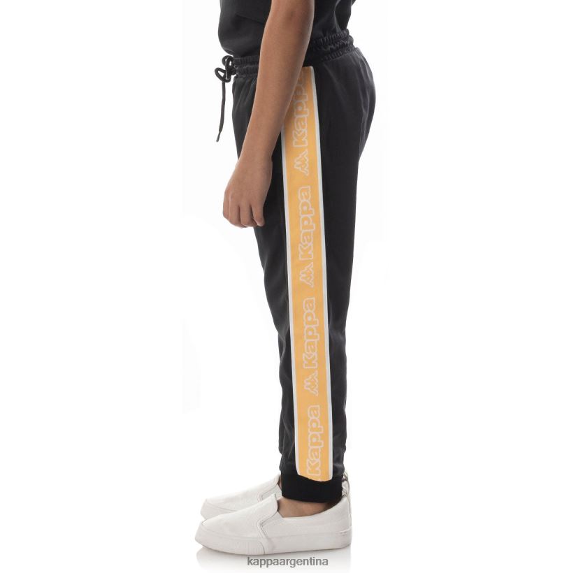 Kappa niños pantalones de chándal alic 2 con cinta del logo para niños humo negro naranja 2FJJXV464