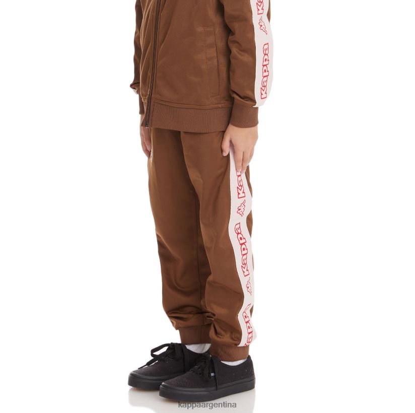 Kappa niños pantalones de chándal alic 2 con cinta del logo para niños marrón 2FJJXV477