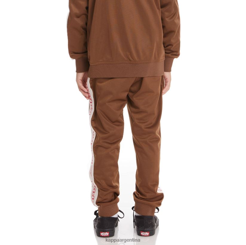 Kappa niños pantalones de chándal alic 2 con cinta del logo para niños marrón 2FJJXV477