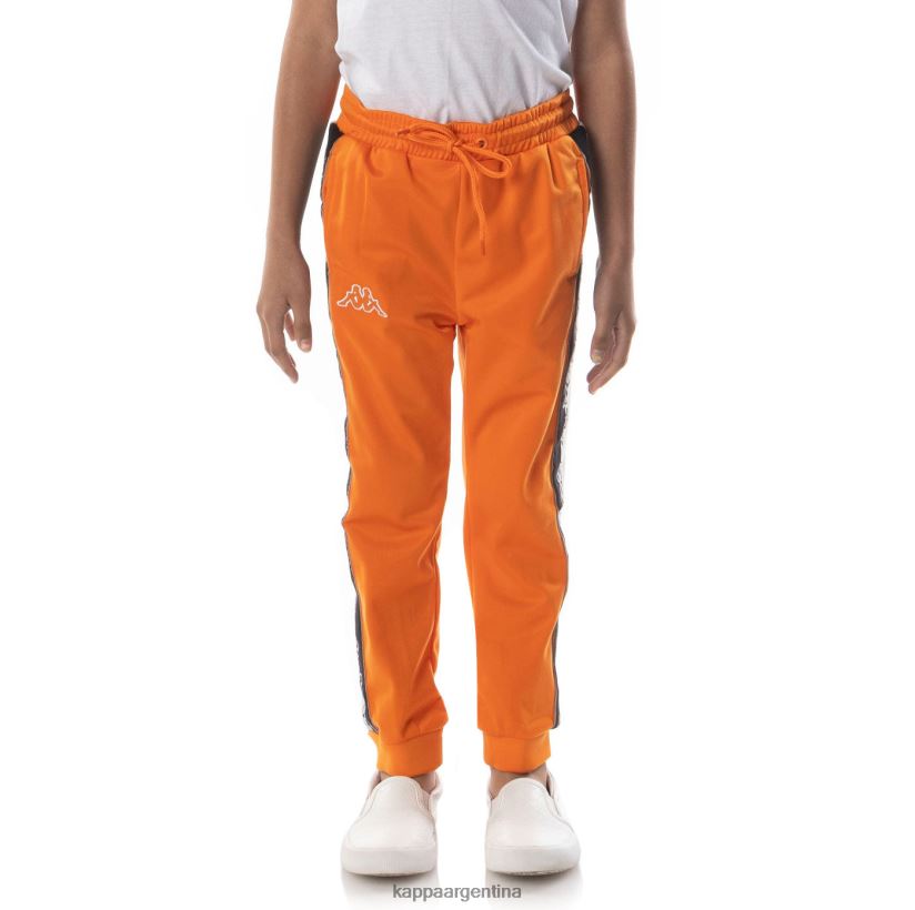 Kappa niños pantalones de chándal con cinta del logo naranja 2FJJXV467