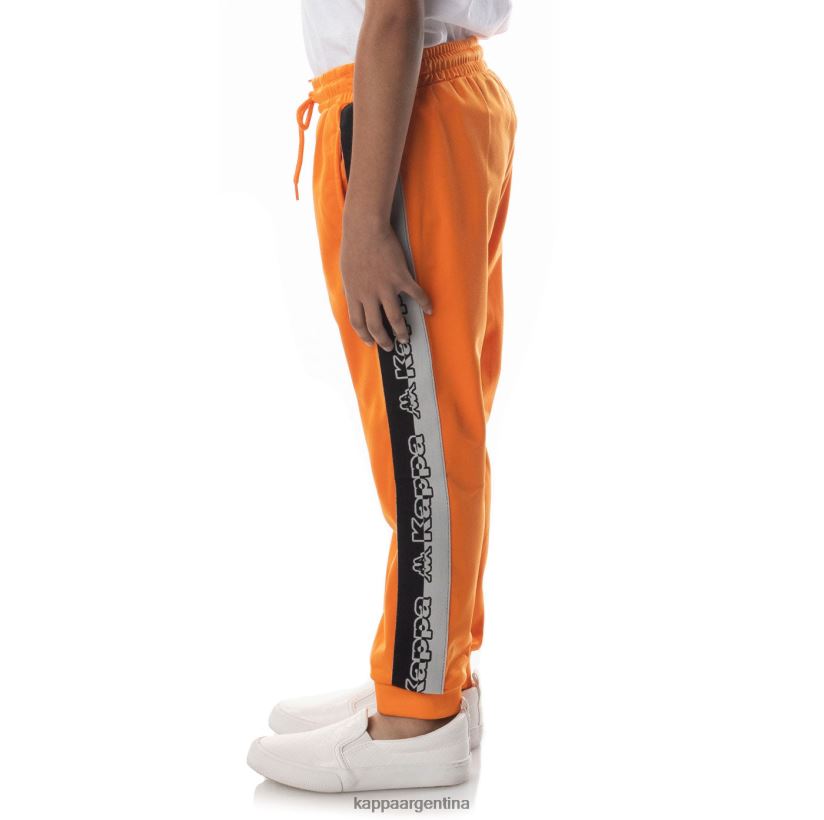 Kappa niños pantalones de chándal con cinta del logo naranja 2FJJXV467