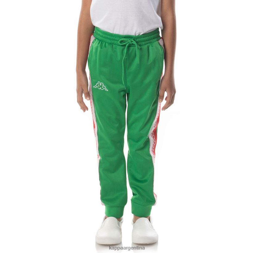 Kappa niños pantalones de chándal con cinta del logo verde 2FJJXV466