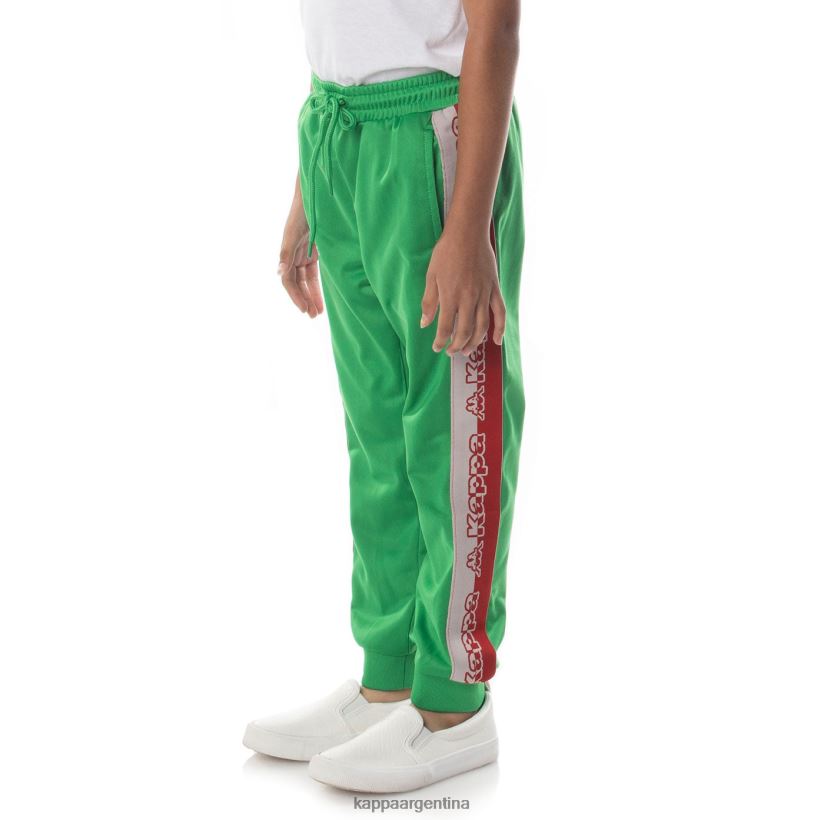 Kappa niños pantalones de chándal con cinta del logo verde 2FJJXV466