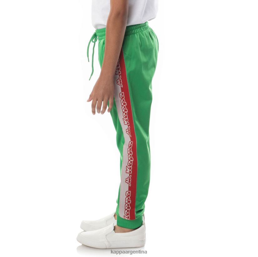 Kappa niños pantalones de chándal con cinta del logo verde 2FJJXV466