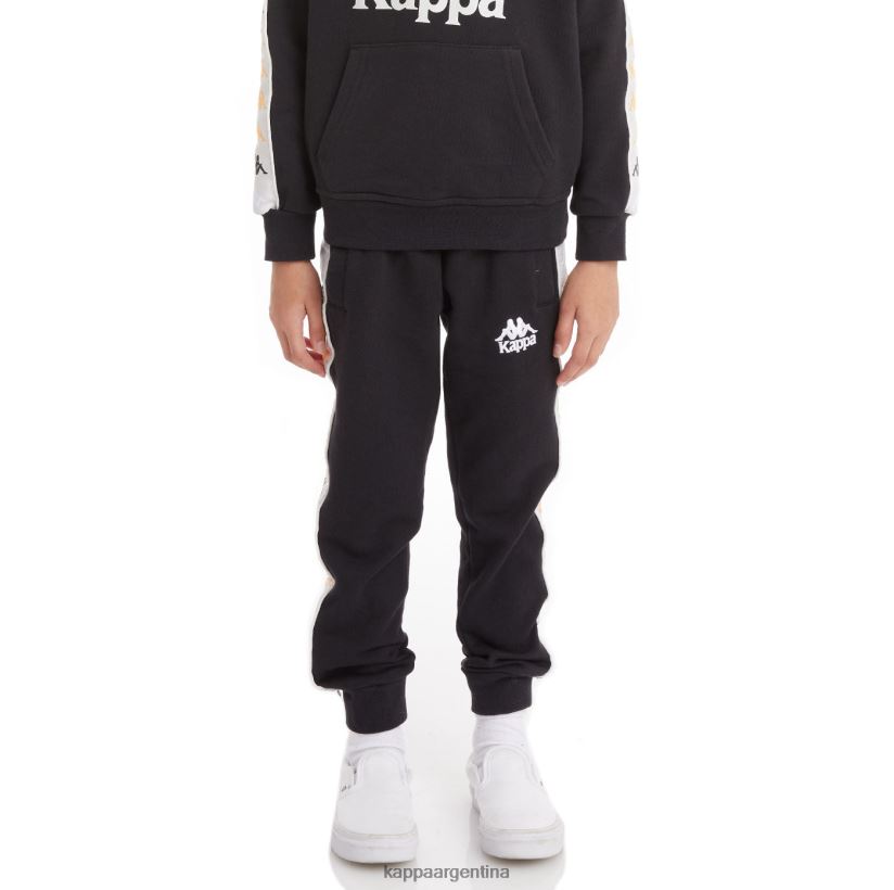 Kappa niños pantalones deportivos 222 banda alanz 3 niños humo negro 2FJJXV586
