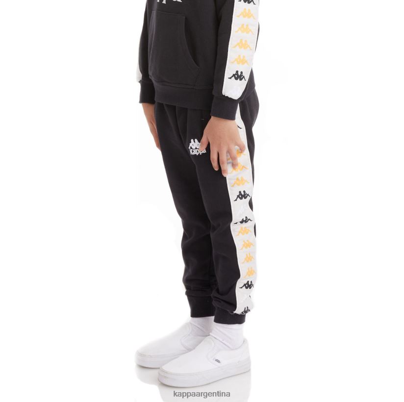 Kappa niños pantalones deportivos 222 banda alanz 3 niños humo negro 2FJJXV586