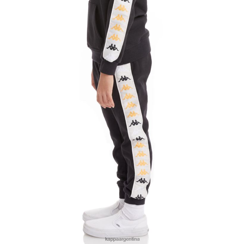 Kappa niños pantalones deportivos 222 banda alanz 3 niños humo negro 2FJJXV586